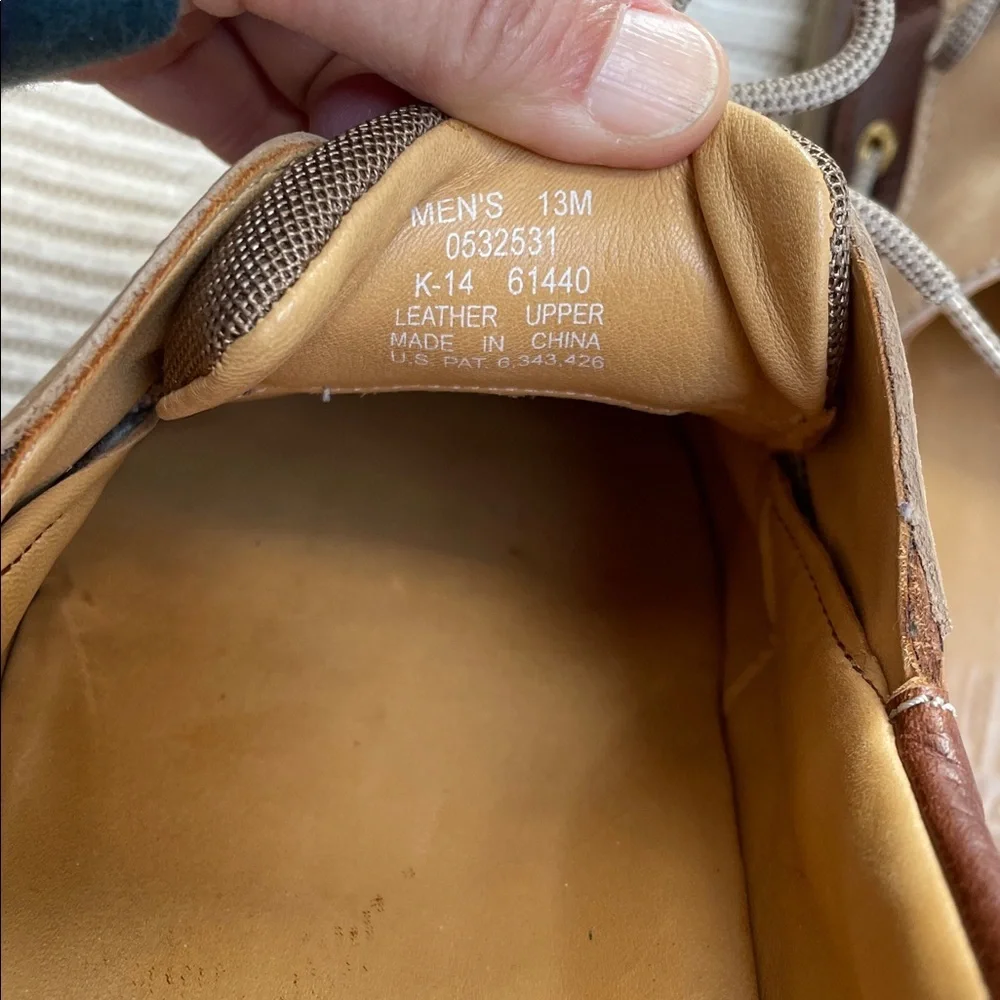 Sperry Gold Cup Billfish Boat Shoes Sz 13 Leather upper Lambskin insole 3 eyelet